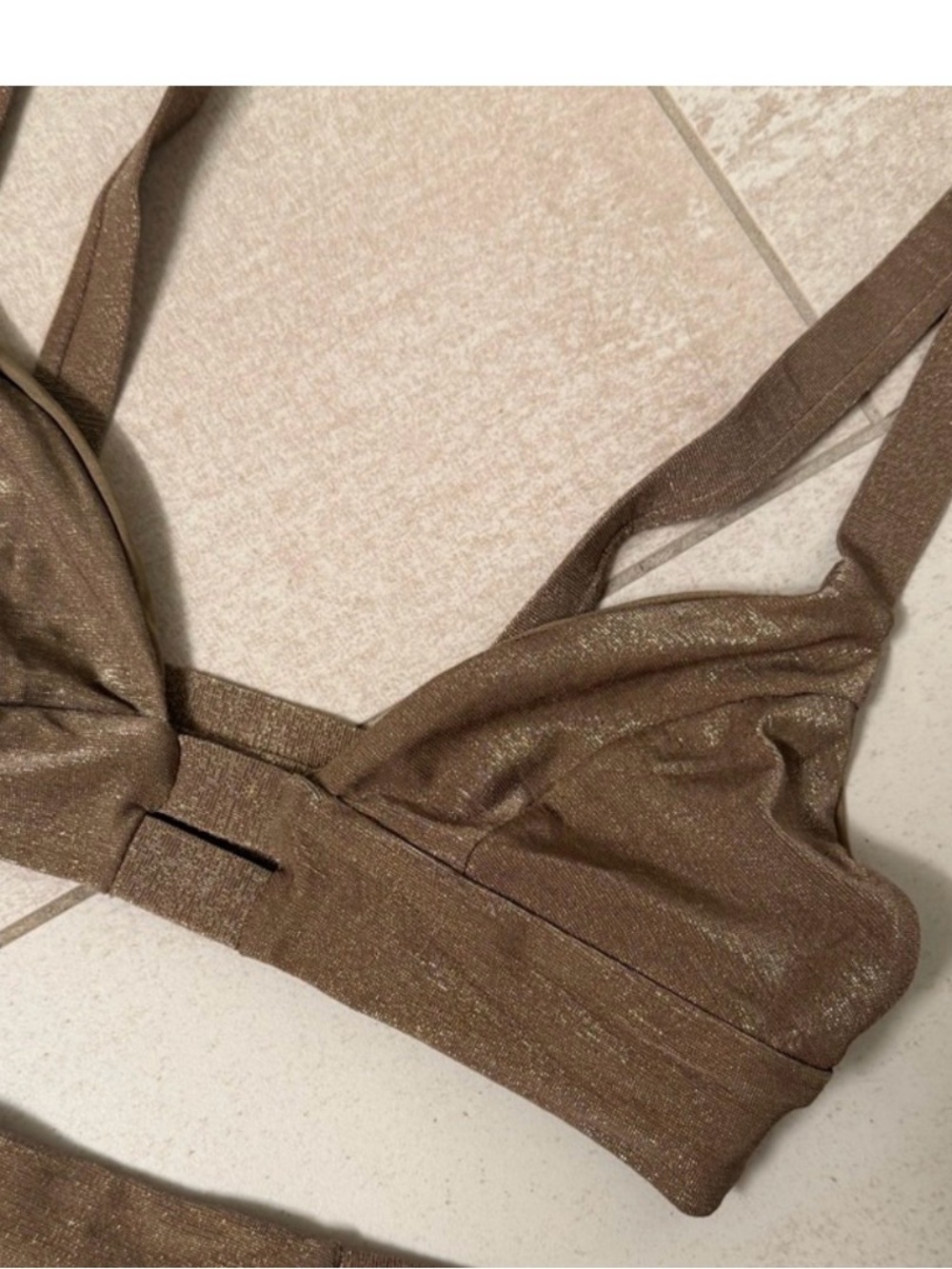 Vitamin A Shimmery Bronze Bikini top
